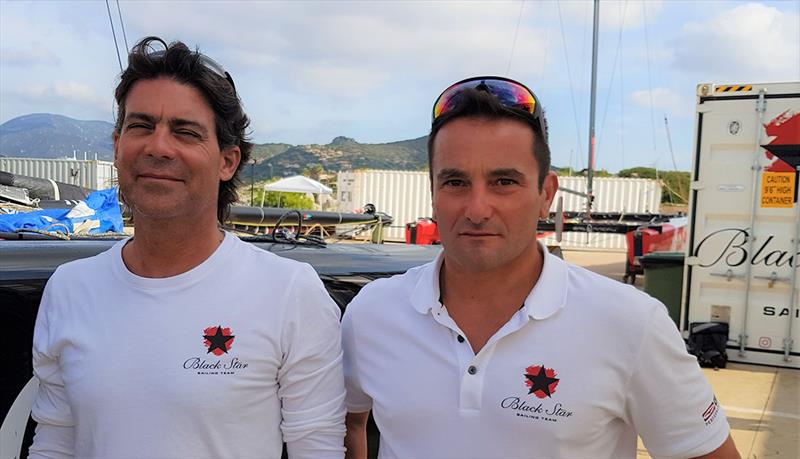 Black Star Sailing Team's Christian Zuerrer (left) with Pierluigi de Felice photo copyright GC32 Racing Tour taken at  and featuring the GC32 class