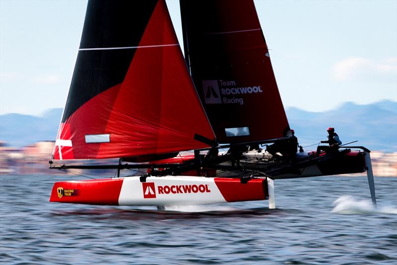 Team Rockwool Racing at pace - 2021 GC32 Mar Menor Cup photo copyright Sailing Energy / GC32 Racing Tour taken at  and featuring the GC32 class