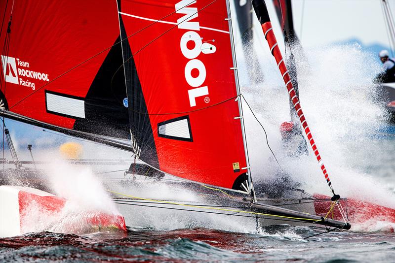 Wet ride on Team Rockwool Racing - 2021 GC32 Mar Menor Cup photo copyright Sailing Energy / GC32 Racing Tour taken at  and featuring the GC32 class