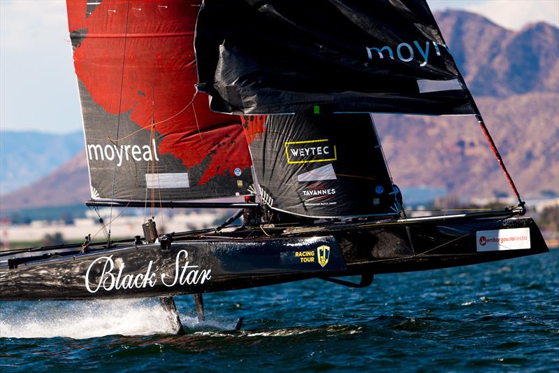 Christian Zuerrer's Black Star Sailing Team at pace. - photo © Sailing Energy / GC32 Racing Tour