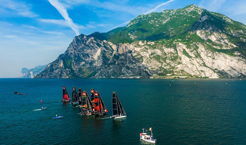 Racing gets underway on Lake Garda on day 3 of the GC32 Riva Cup photo copyright Sailing Energy / GC32 Racing Tour taken at Fraglia Vela Riva and featuring the GC32 class