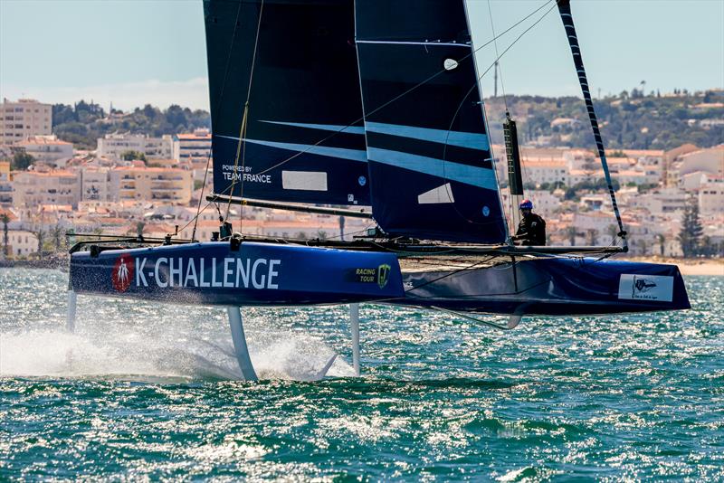 K-Challenge Team France scored podium finishes in today's final two races on day 2 of the GC32 Racing Tour Lagos Cup photo copyright Sailing Energy / GC32 Racing Tour taken at Clube de Vela de Lagos and featuring the GC32 class