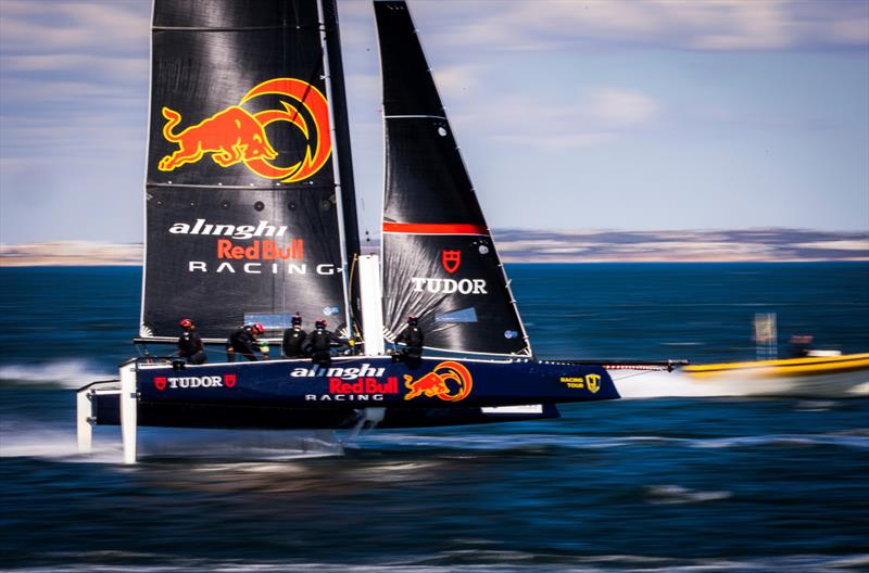 Alinghi Red Bull Racing - SUI 15 on track for GC32 Lagos Cup victory tomorrow at the GC32 Racing Tour Lagos Cup - photo © Sailing Energy / GC32 Racing Tour