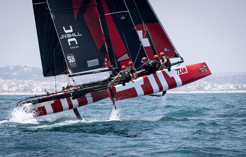 Team Tilt is fourth, but with two other boats at present within one point of of her after day 3 of Lagos GC32 Worlds - photo © Sailing Energy / GC32 Racing Tour