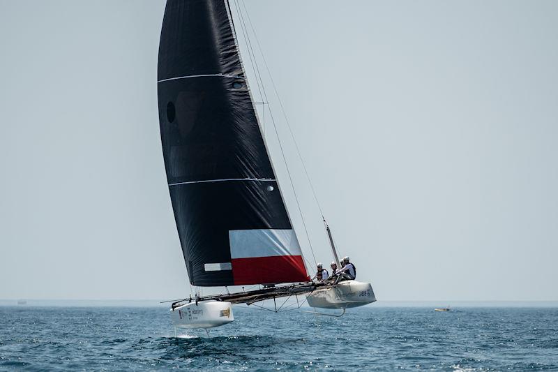 Piotr Harasimowicz's HRM Racing at the GC32 Lagos Cup 2023 photo copyright GC32 Racing Tour / Tó Mané taken at  and featuring the GC32 class