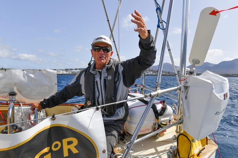 Istvan Kopar is back in the race after an unschuduled stop in the Cape Verde Islands to fix his self steering system photo copyright Christophe Favreau / PPL / GGR taken at  and featuring the Golden Globe Race class