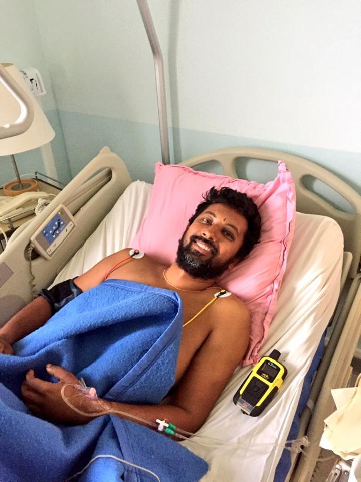 Abhilash Tomy recovering on the Frech Fisheries protection vessel photo copyright French Fisheries Protection taken at  and featuring the Golden Globe Race class