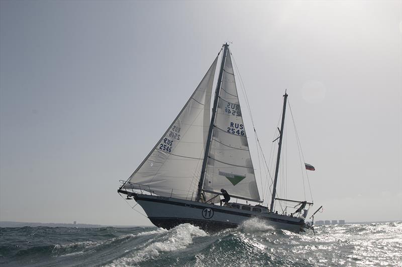 Golden Globe Race - Day 113 - Igor Zaretskiy has successfully repaired a broken forestay on his yacht Esmeralda photo copyright Group V team / PPL / GGR taken at  and featuring the Golden Globe Race class