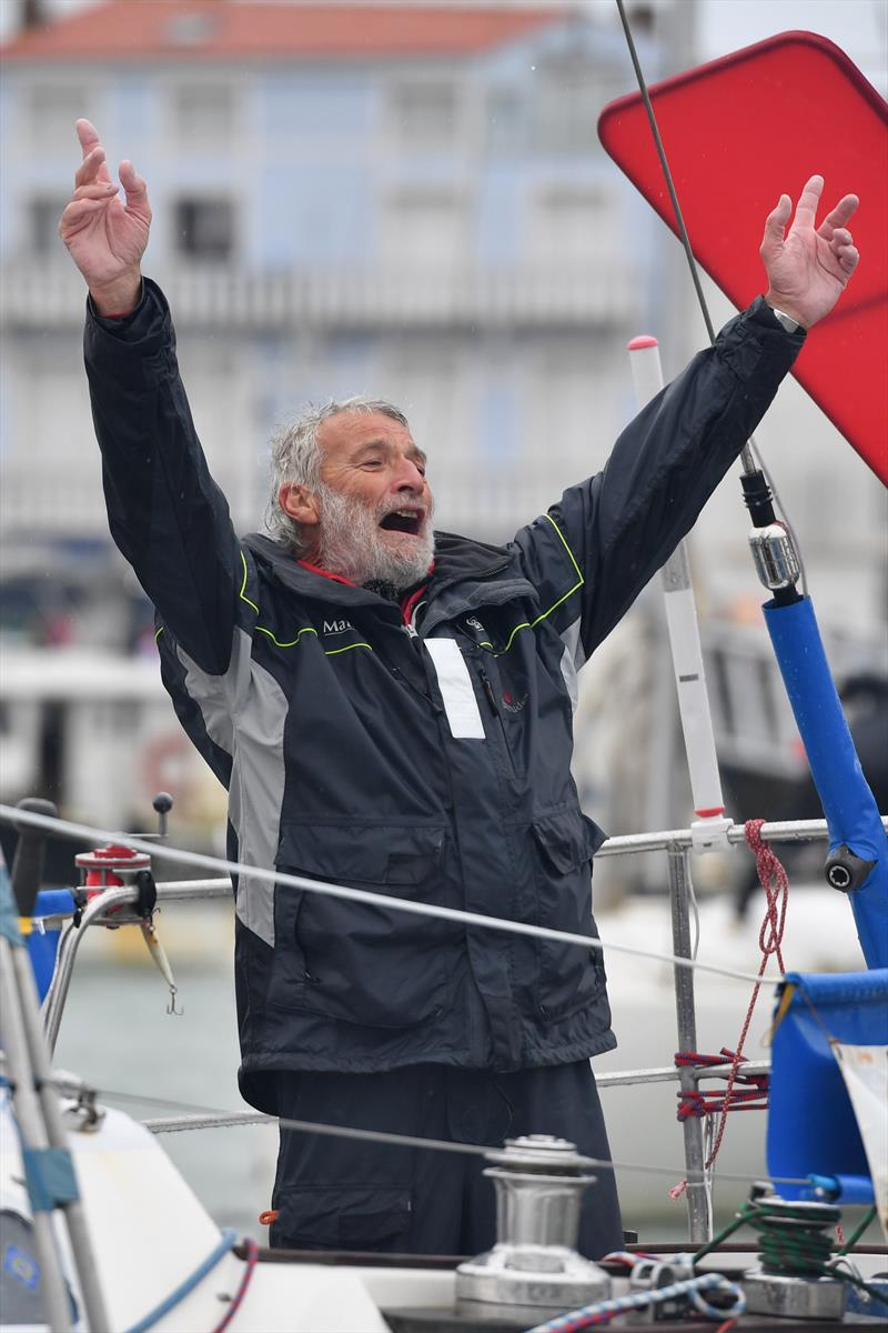 Jean-Luc Van Den Heede wins the 2018 Golden Globe Race photo copyright Christophe Favreau / PPL / GGR taken at  and featuring the Golden Globe Race class