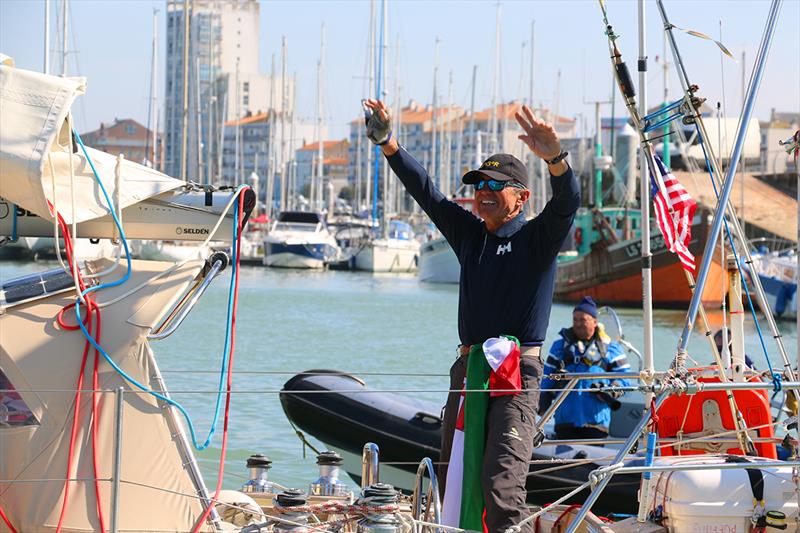 Istvan Kopar acknowledges the warm welcome on his return - 2019 Golden Globe Race - photo © Jane Zhou / GGR / PPL