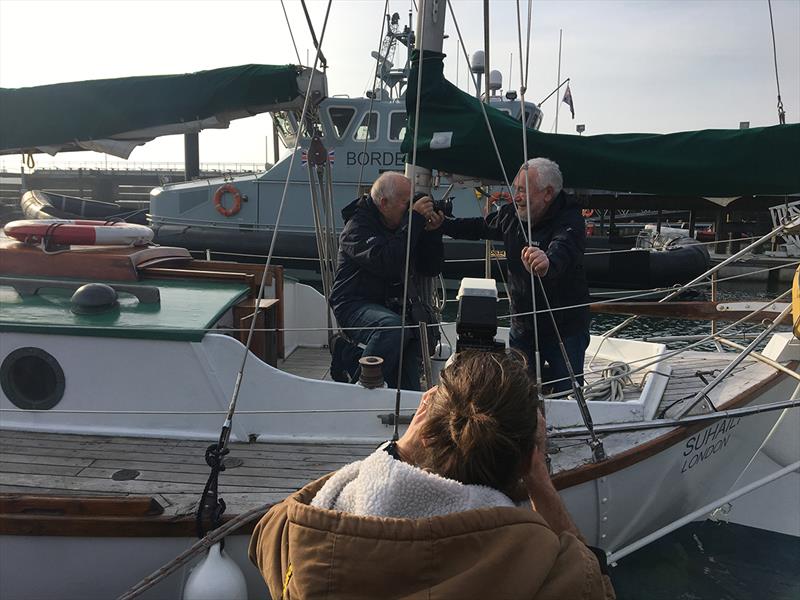 Bill Rowntree is still documenting Sir Robin's journey 50 years on photo copyright Bill Rowntree / PPL Media taken at  and featuring the Golden Globe Race class
