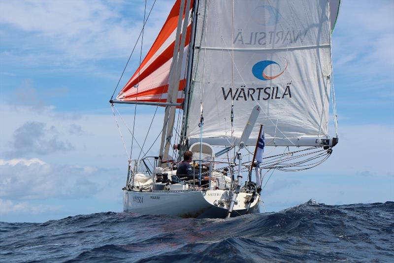 Asteria's Windpilot windvane self steering has stood up well during this endurance adventure - Golden Globe Race photo copyright Peter Foerthmann / Windpilot and Les Gallagher / Fishpics / PPL taken at  and featuring the Golden Globe Race class