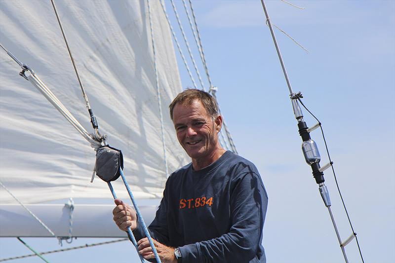 Bright and cheerful Tapio has enjoying his extended solo circumnavigation - Golden Globe Race photo copyright Peter Foerthmann / Windpilot and Les Gallagher / Fishpics / PPL taken at  and featuring the Golden Globe Race class