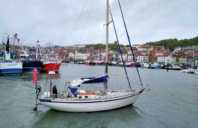 Guy Waites returns to Scarborough after difficult voyage from Panama photo copyright Kay Jackson taken at Scarborough Yacht Club and featuring the Golden Globe Race class