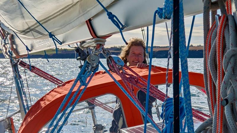 Kirsten Neuschäfer setting sail from Nova Scotia on her Cape George 36 ‘Minnehaha' bound for Cape Town, 8.000 miles southeast - photo © Team Kirsten/ GGR2022