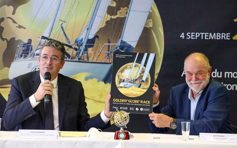 Mr. Yannick Moreau and Don McIntyre – Golden Globe Race 2022 - photo © City of Les Sables d’Olonne