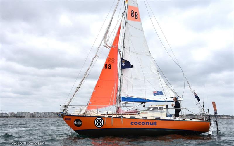 Two Broken forestays, a shredded jib, No more toilet paper and PEOPLE!! - Golden Globe Race - photo © Bernard Gergaud