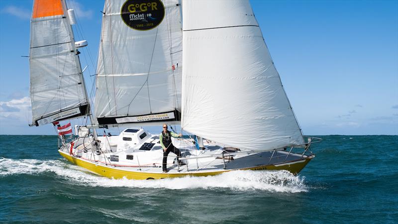 GGR 2022 Entrant Michael Guggenberger (AUSTRIA) onboard his BISCAY 36 `NURI` photo copyright Michael Guggenberger Team taken at  and featuring the Golden Globe Race class
