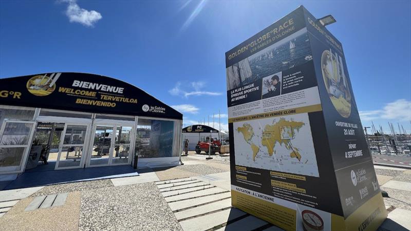 Golden Globe Race 2022 Village under construction in Les Sables d'Olonne, will open on Saturday 20th August, 2022 photo copyright Golden Globe Race taken at  and featuring the Golden Globe Race class