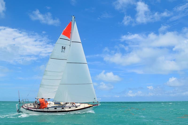 Guy deBoer (USA) had a scary near miss with a fishing vessel but is sailing well and feels very good about his choice of a Toshiba 36 designed by BOB PERRY - photo © GGR2022 / Guy deBoer Team