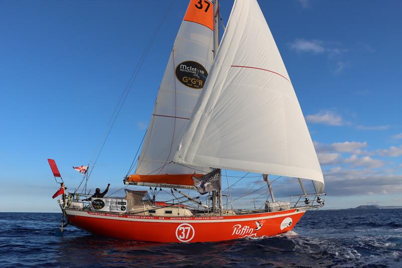 Ian Herbert Jones (52) / UK / Tradewind 35 “PUFFIN” at GGR2022 Lanzarote Film Drop photo copyright Nora Havel / GGR2022 taken at  and featuring the Golden Globe Race class