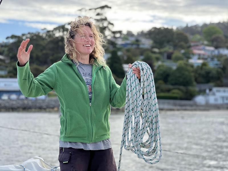 Kirsten is not one running after recognition but the CCA's Rod Stephens Trophy for Outstanding Seamanship is well-deserved! photo copyright GGR2022 / Don & JJ taken at  and featuring the Golden Globe Race class