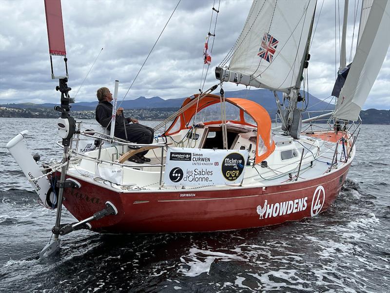 Clara's Hydrovane shaft connecting the aerial has sheared off in a knock-down four days ago, it is not repairable at sea and Simon could not steer the boat downwind to Cape Horn. He was not carrying windvane spares to save weight photo copyright DD & JJ / GGR2022 taken at  and featuring the Golden Globe Race class