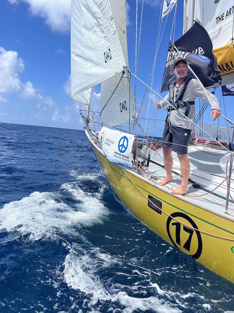 Michael Guggenberger inadvertently crossed into this NO GO area for 1.5 hours over the weekend. That generated a 4.5 hour time penalty photo copyright Aïda Valceanu/ GGR2022 taken at  and featuring the Golden Globe Race class