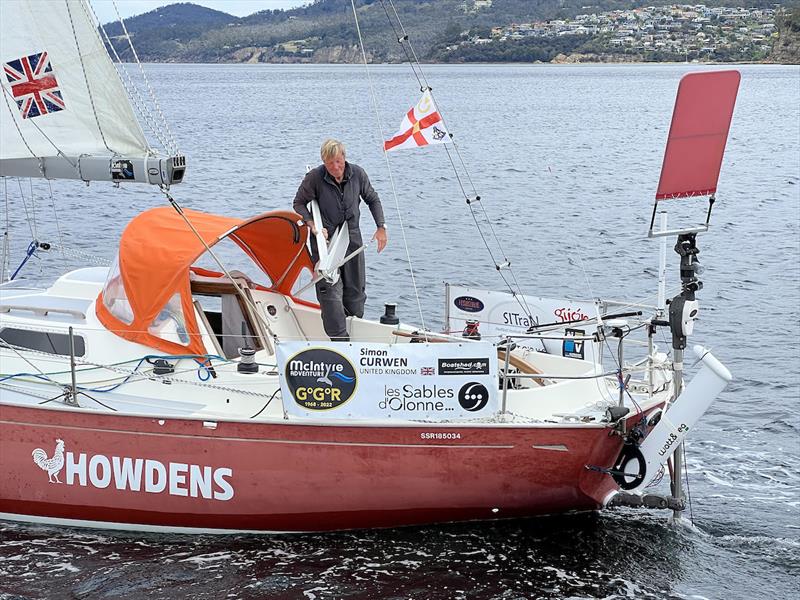 #GGR2022- Simon Curwen, Biscay 36 `CLARA` sponsored by HOWDENS : Simon has spent more time on anchor than he would like but will be on the move tomorrow - photo © GGR2022 / DD & JJ