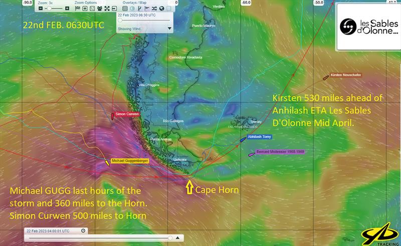 Kirsten Neuschäfer (ZAF) 530 miles ahead of Abhilash Tomy ETA Les Sables d'Olonne Mid April - photo © Golden Globe Race