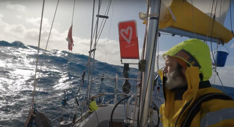 Cape Horn was the high point of his voyage, now Michael has to deal with changing weather conditions, and sailing in an ocean he knows for the first time in months photo copyright Michael Guggenberger / GGR taken at  and featuring the Golden Globe Race class