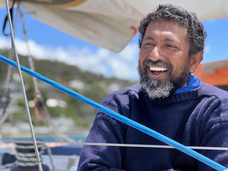 A happy Abhilash! photo copyright GGR taken at  and featuring the Golden Globe Race class