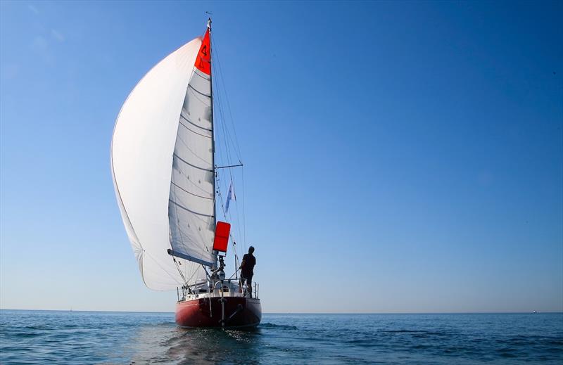 Simon gives a new meaning to Fast Cruising : I'm not sailing the boat slower than she can go! - photo © Chalky Whyte.Photographer