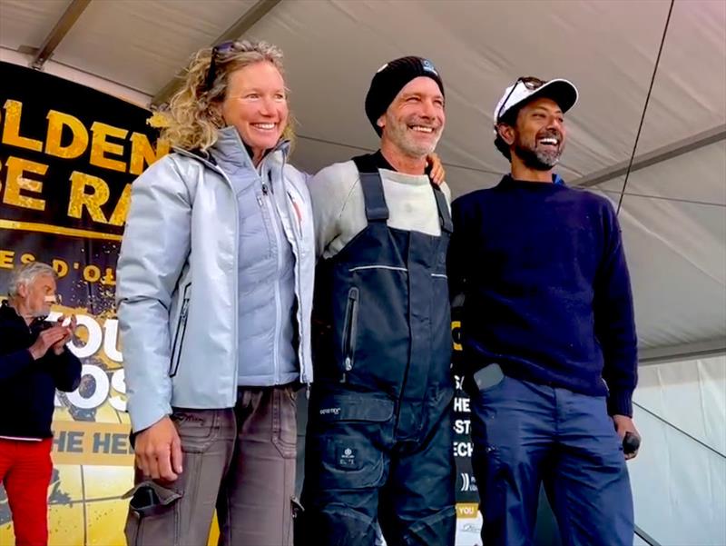 The only 3 finishers in the Golden Globe Race 2022 photo copyright GGR2022 / JJ & DD taken at  and featuring the Golden Globe Race class