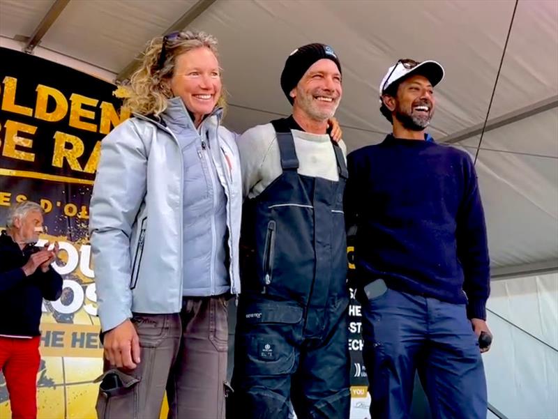 The only 3 finishers in the Golden Globe Race 2022 - photo © GGR2022 / JJ & DD