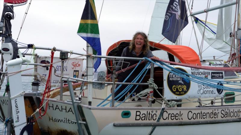 Kirsten Neuschäfer wins the Golden Globe Race after 235 days at sea - photo © Ocean Globe Race