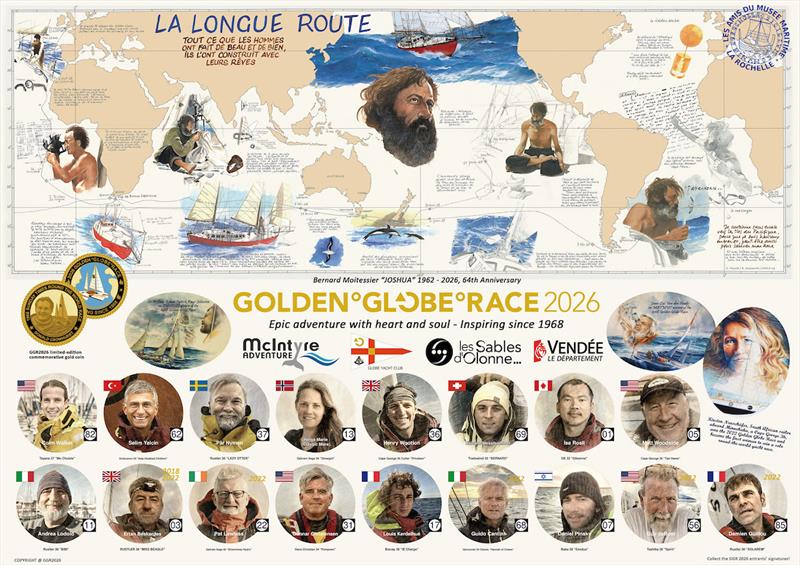 #GGR2026 Poster with 17 skippers, can all of them make the start? - photo © Golden Globe Race