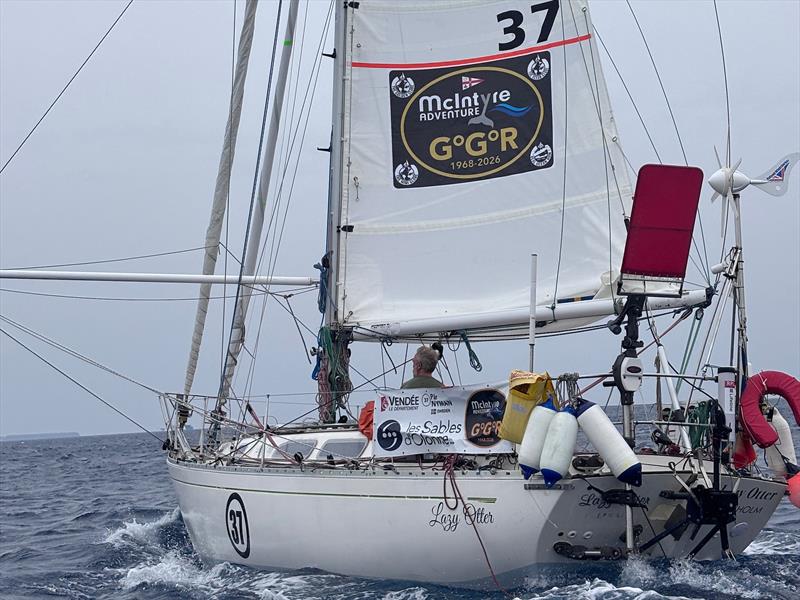 Pär Nyman aboard LAZY OTTER, continuing south with the 2026 McIntyre Golden Globe fleet. The Swedish skipper returned to the race and continues to face the changing winds, tactical challenges and  mental demands of this extraordinary solo adventure - photo © Vilja Nyman / GGR2026