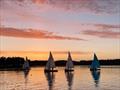 Sunset in the Leigh & Lowton Sailing Club S2S Dinghy Race © Rebecca Fleet
