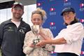 © Judith Malcolm Race 3 Winners, Diana Kissane and Graham Curran - GP14 Leinster Championship at Howth © Judith Malcolm
