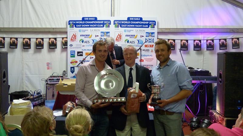 Ian Dobson & Andy Tunnicliffe win the Exe Sails GP14 World Championship photo copyright Boyd Ireland / www.boydireland.com taken at East Down Yacht Club and featuring the GP14 class