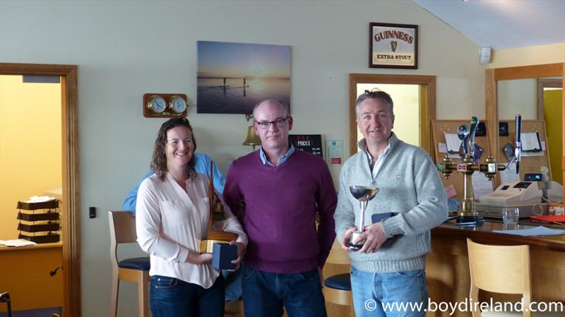 Ruan O'Tiarnaigh and Melanie Morris win the GP14 Hot Toddy at Newtownards photo copyright Boyd Ireland / www.boydireland.com taken at Newtownards Sailing Club and featuring the GP14 class
