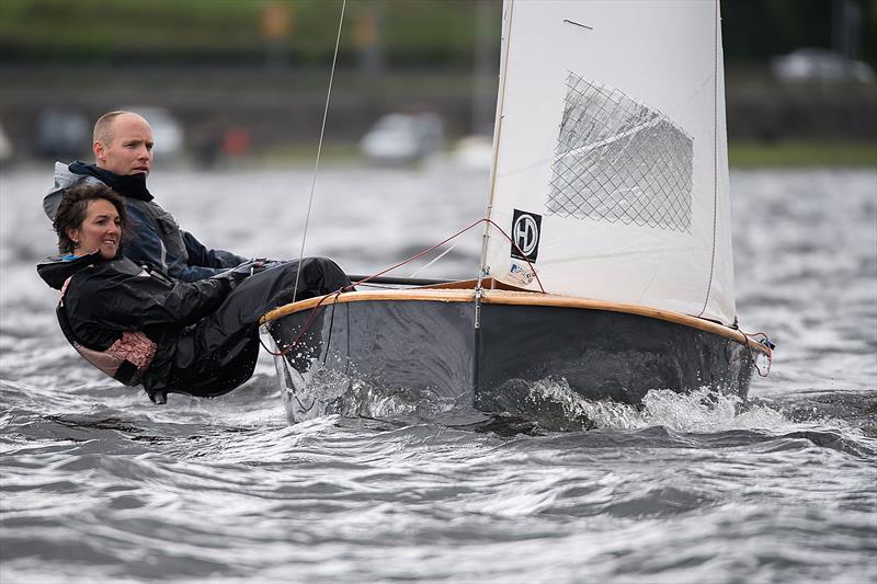 Winning the Gul GP14 Inlands at Bala with some shrewd tactics, Mike and Liz Senior photo copyright Richard Craig / www.SailPics.co.uk taken at Bala Sailing Club and featuring the GP14 class