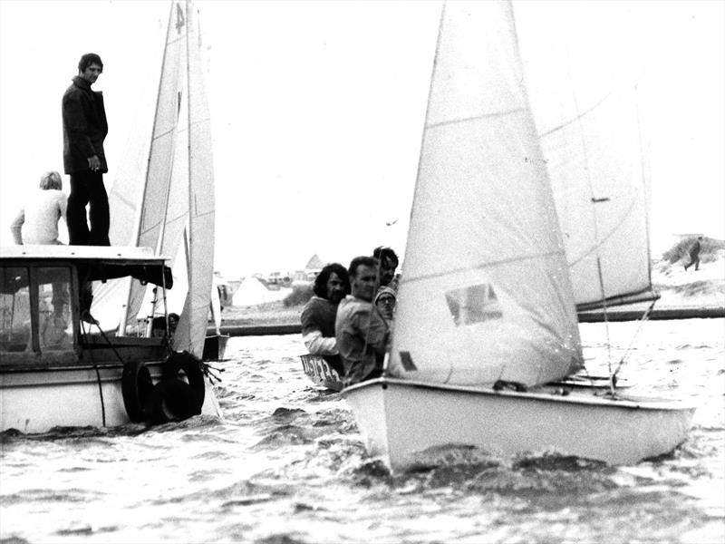 A mark, counting them round, at the West Lancs 24 hour race photo copyright WLYC taken at West Lancashire Yacht Club and featuring the GP14 class