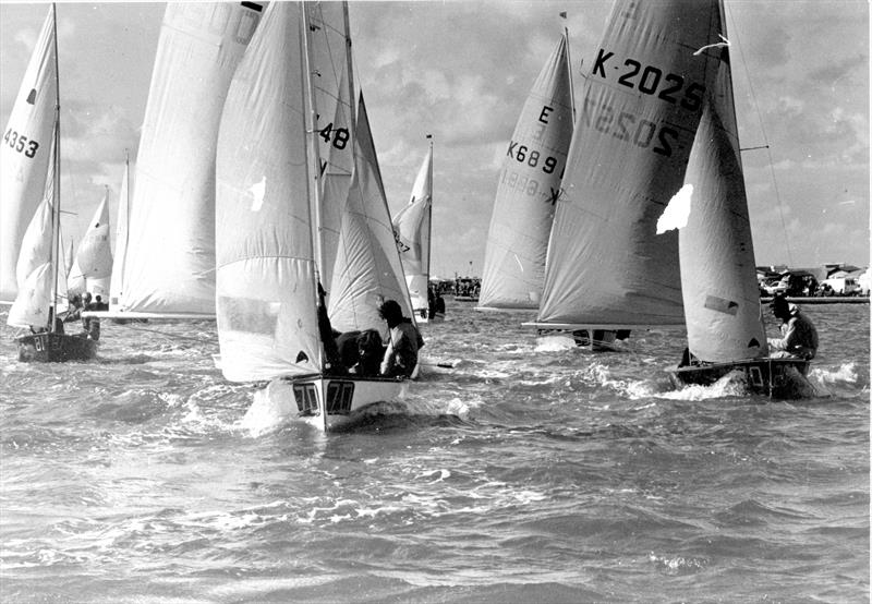 Running down to A mark during the West Lancs 24 hour race photo copyright WLYC taken at West Lancashire Yacht Club and featuring the GP14 class