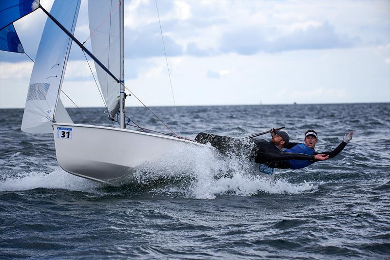 Budworth's Nick Devereux in the pose of the week during the GP14 Nationals at Looe photo copyright Richard Craig / www.SailPics.co.uk taken at Looe Sailing Club and featuring the GP14 class