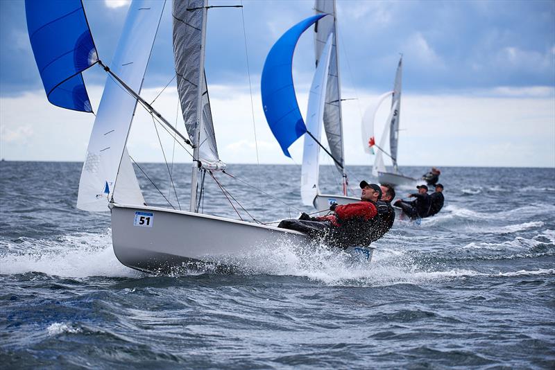 Race 9 pathfinders Gary Deighan and Dale Knowles during the GP14 Nationals at Looe - photo © Richard Craig / www.SailPics.co.uk