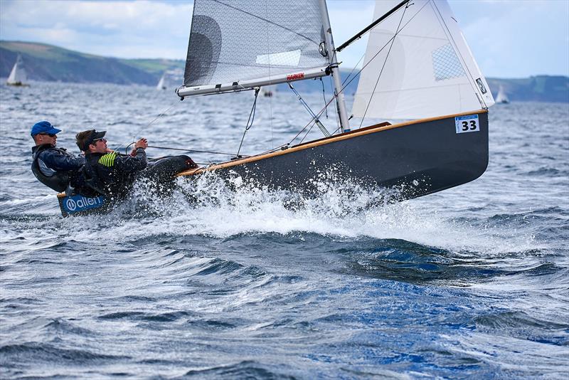 Second overall Mike Senior and Chris White during the GP14 Nationals at Looe - photo © Richard Craig / www.SailPics.co.uk