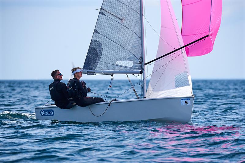 Winners of Race 6, John Hayes and Joel James during the GP14 Nationals at Looe - photo © Richard Craig / www.SailPics.co.uk