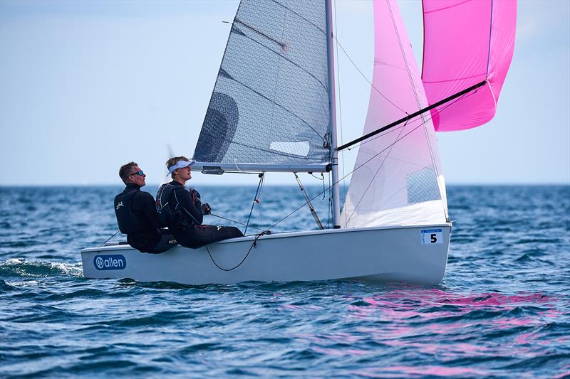 Winners of Race 6, John Hayes and Joel James during the GP14 Nationals at Looe - photo © Richard Craig / www.SailPics.co.uk